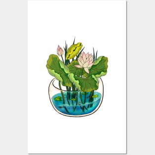 Minhwa: Lotus Terrarium B Type (Korean traditional/folk art) Posters and Art